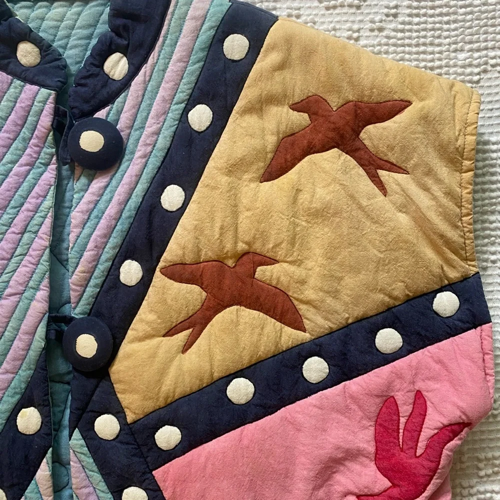 Vintage Couture‎ Colorblock Quilted Vest - Picture 3 of 16